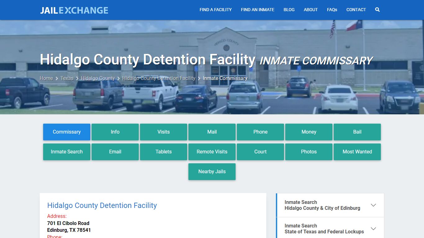 Hidalgo County Detention Facility Inmate Commissary - Jail Exchange